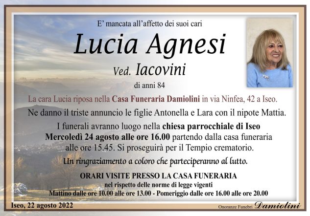 Sig.ra Lucia Agnesi