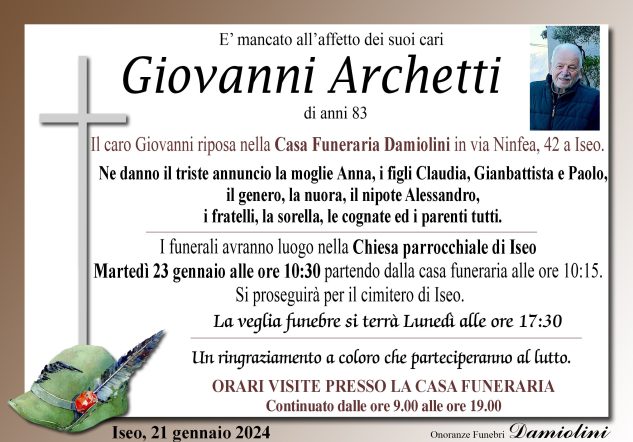 Sig. Giovanni Archetti