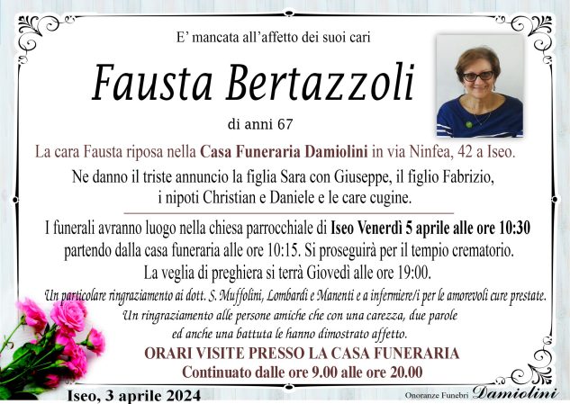 Sig.ra Fausta Bertazzoli
