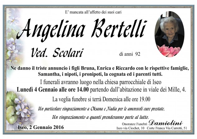 Sig.ra Angelina Bertelli