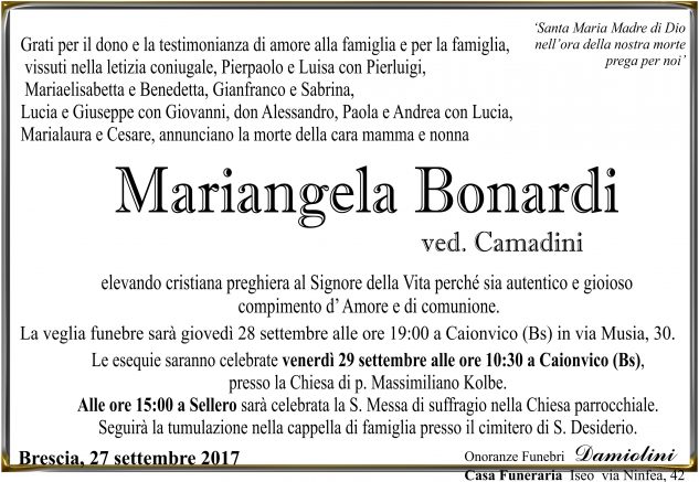 Sig.ra Mariangela Bonardi