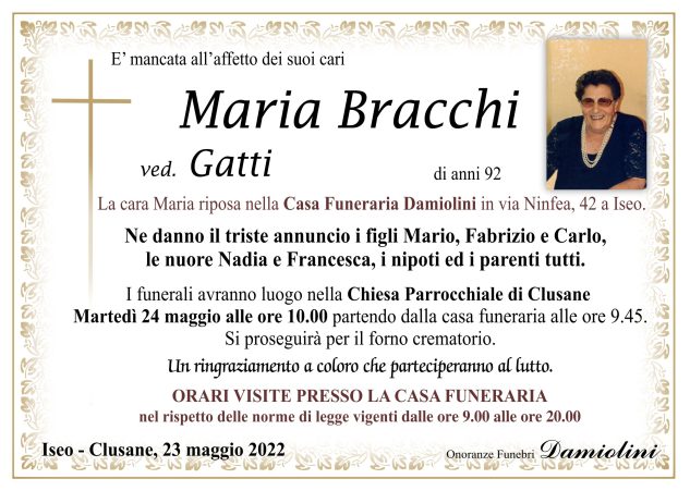 Sig.ra Maria Bracchi