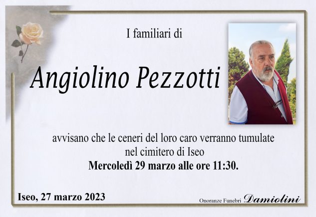 Consegna ceneri Angelo Pezzotti