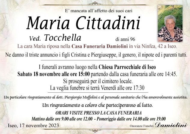 Sig.ra Maria Cittadini