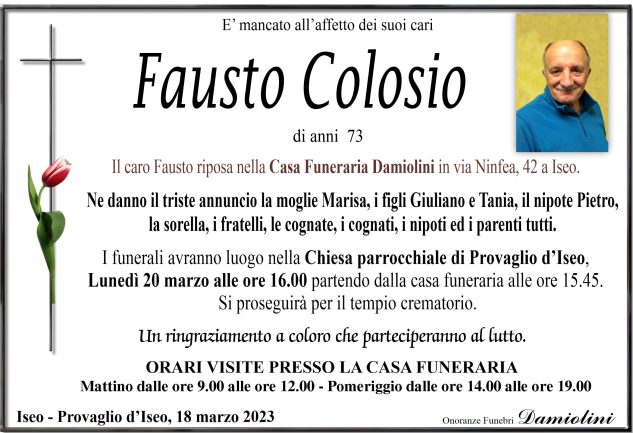 Sig. Fausto Colosio