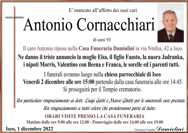 Sig. Antonio Cornacchiari