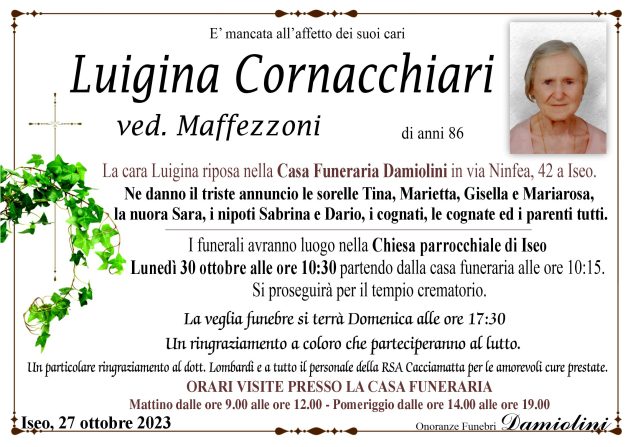 Sig.ra Luigina Cornacchiari