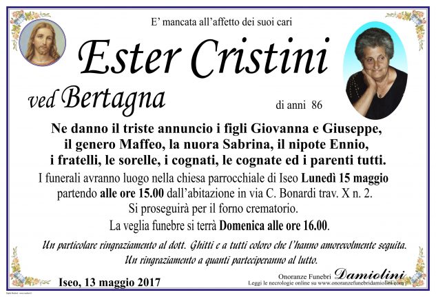 Sig.ra Ester Cristini