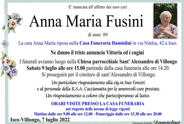 Sig.ra Anna Maria Fusini