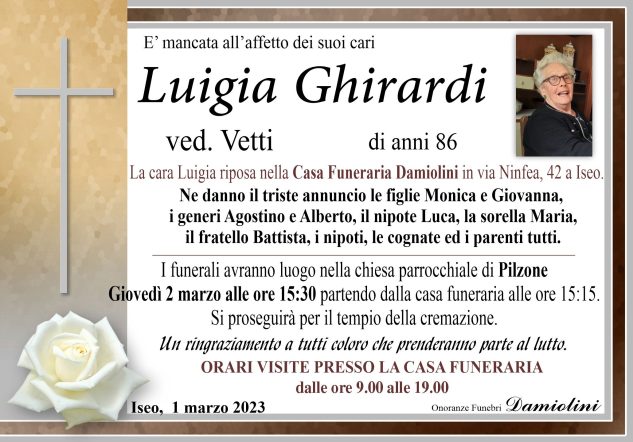 Sig.ra Luigia Ghirardi