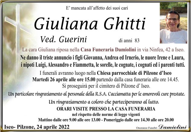 Sig.ra Giuliana Ghitti