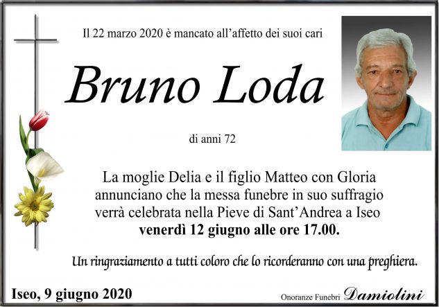 Messa in suffragio di Bruno Loda