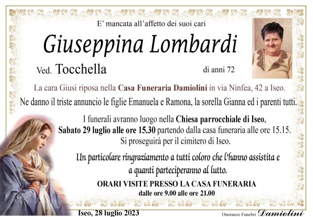 Sig.ra Giuseppina Lombardi