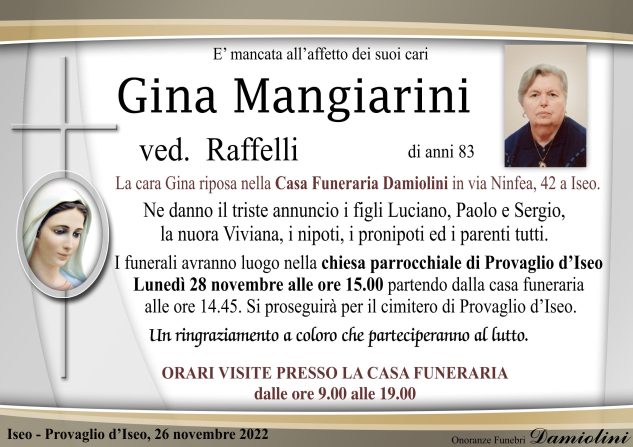 Sig.ra Gina Mangiarini