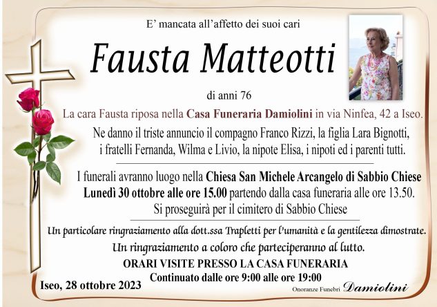 Sig.ra Fausta Matteotti