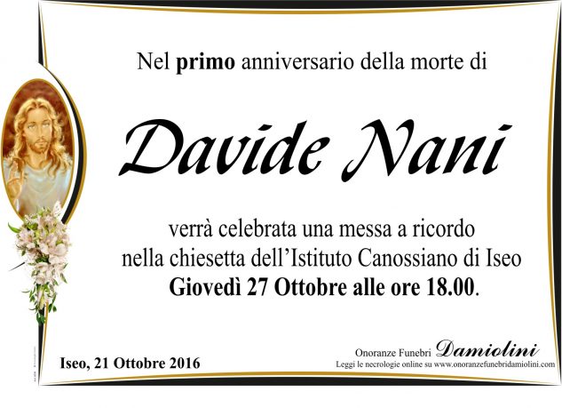 Anniversario Davide Nani