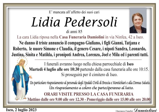 Sig.ra Lidia Pedersoli