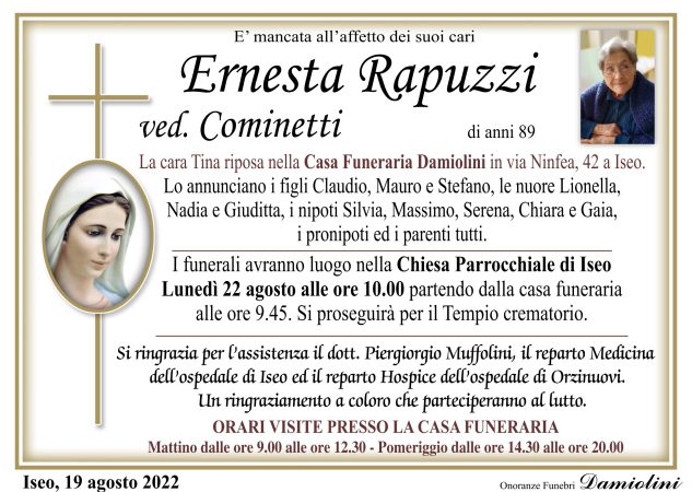 Sig.ra Ernesta Rapuzzi
