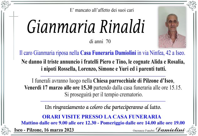 Sig. Gianmaria Rinaldi