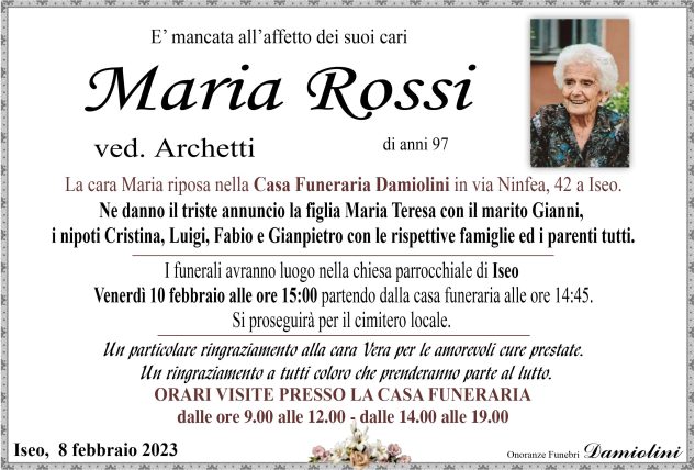 Sig.ra Maria Rossi