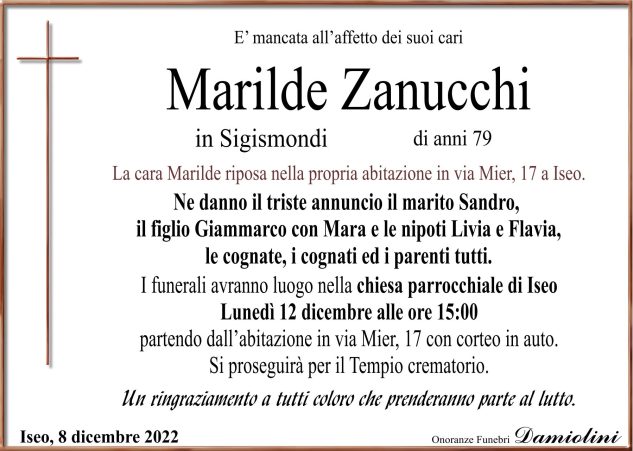 Sig.ra Marilde Zanucchi