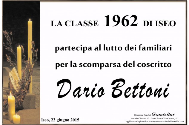 classe 1962 per Dario Bettoni